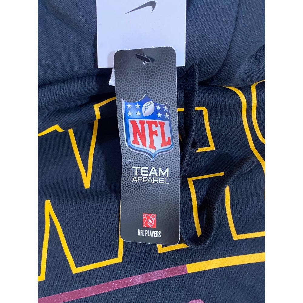 NWT Nike Washington Commanders Hoodie Mens Medium Black NFL Team Apparel Graphic - Picture 5 of 12